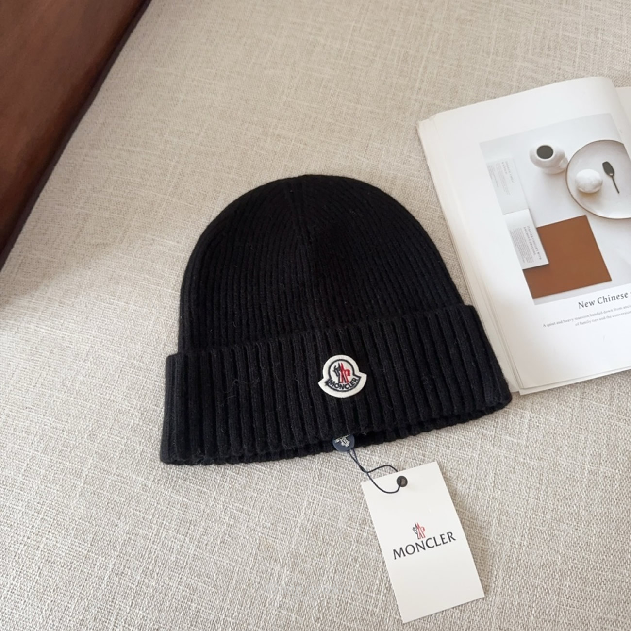 Moncler Logo Patch Beanie Black (8) - newkick.org